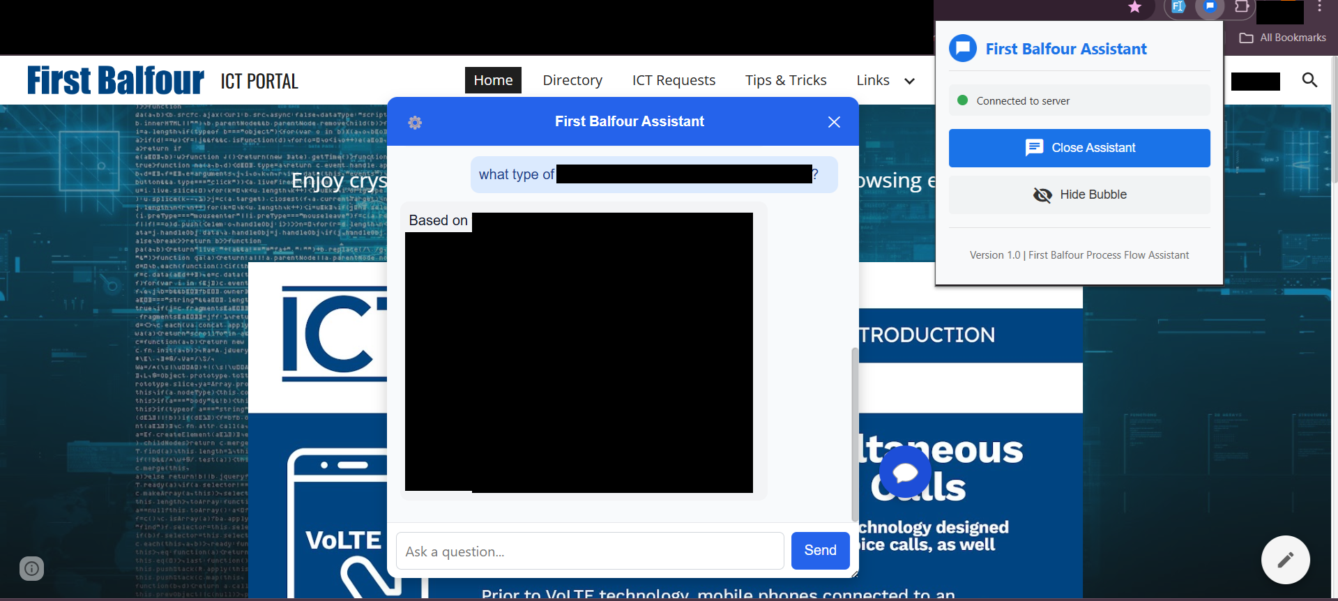 First Balfour Chatbot Assistant